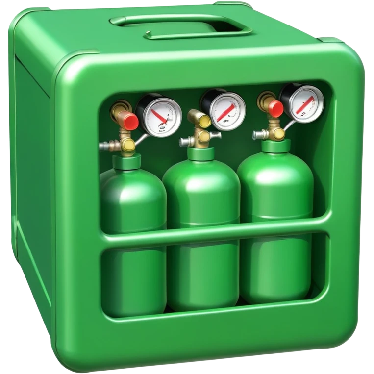 a box with green gas bottles emoji