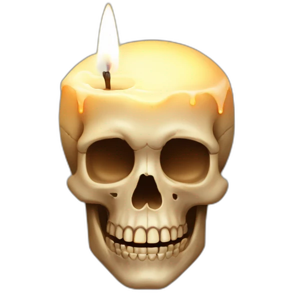Skull with candle emoji