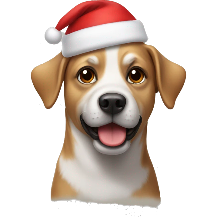 Dog with santa hat emoji