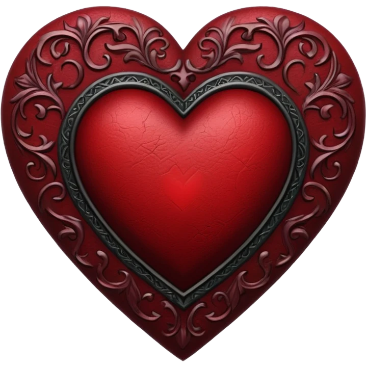 Gothic heart dark red emoji
