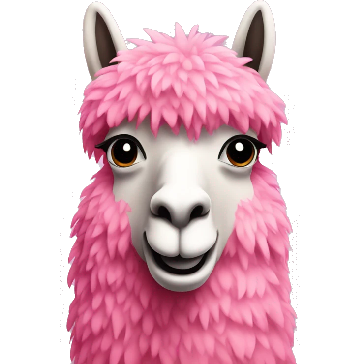 Pink llama emoji