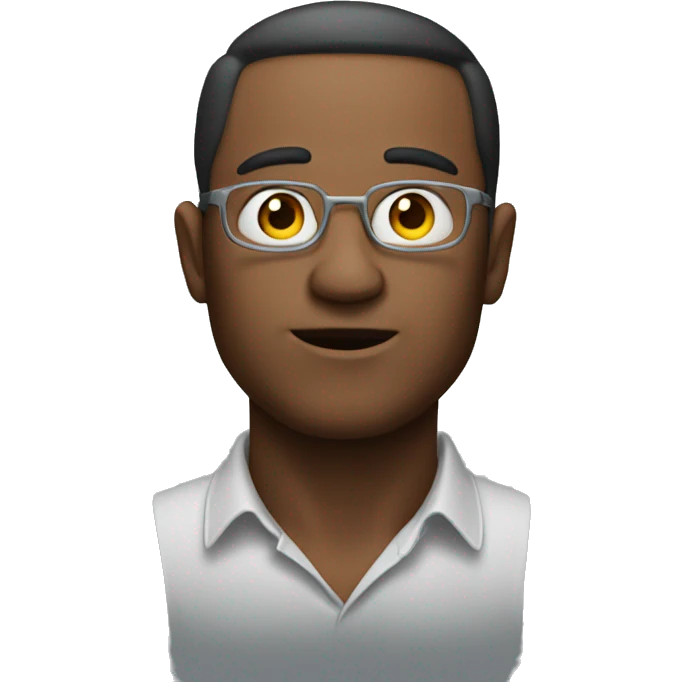 An intelligent man who thinks emoji