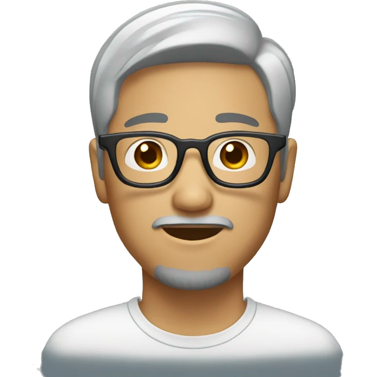 male asian with eyeglasses and beard emoji