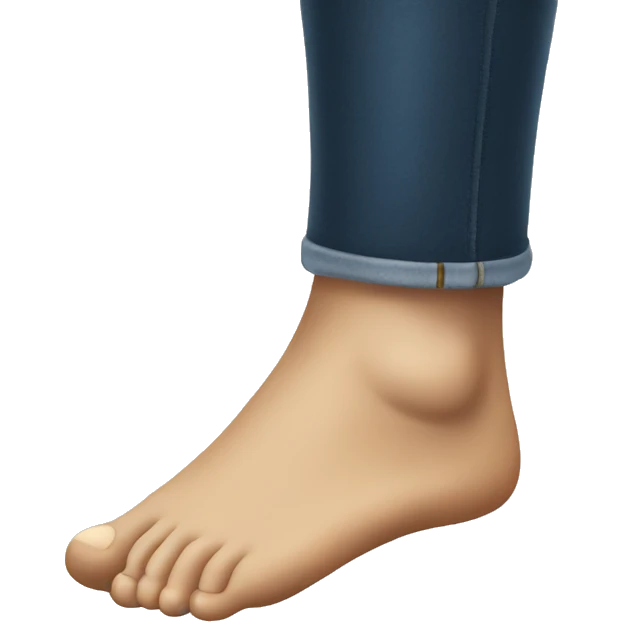 foot emoji making scary face emoji