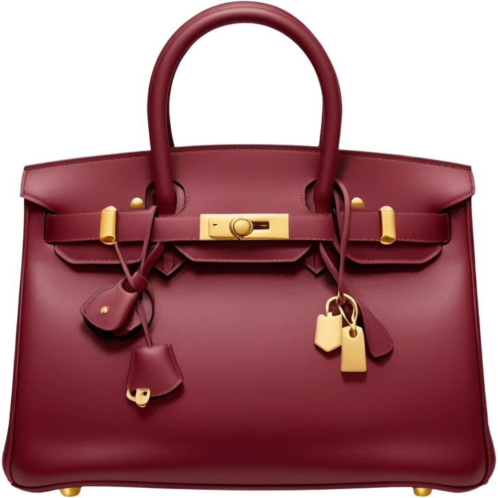 Burgundy Birkin bag emoji
