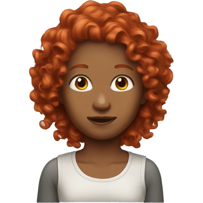 Redhead emoji long curly hair emoji