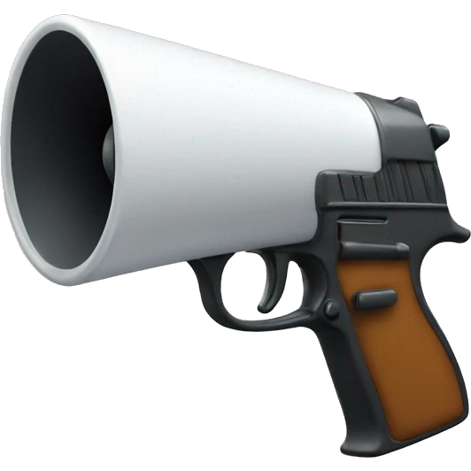 gun-shaped megaphone emoji