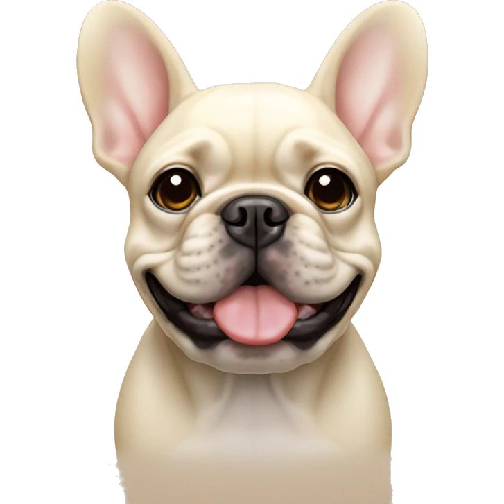 Cream French bulldog emoji