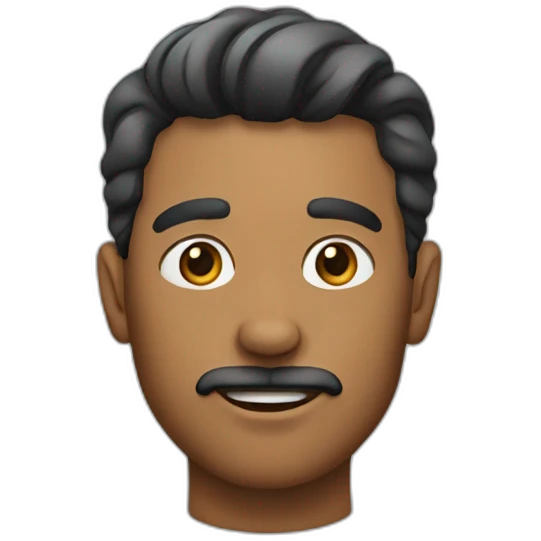 man whith dog face emoji