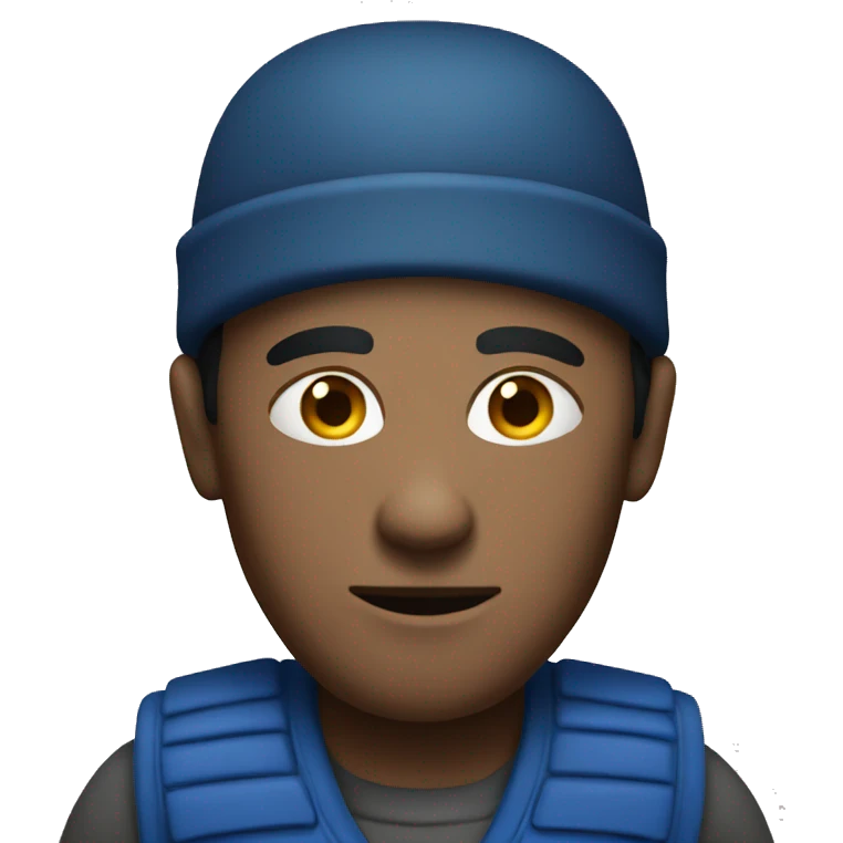Light  robber with blue vest emoji