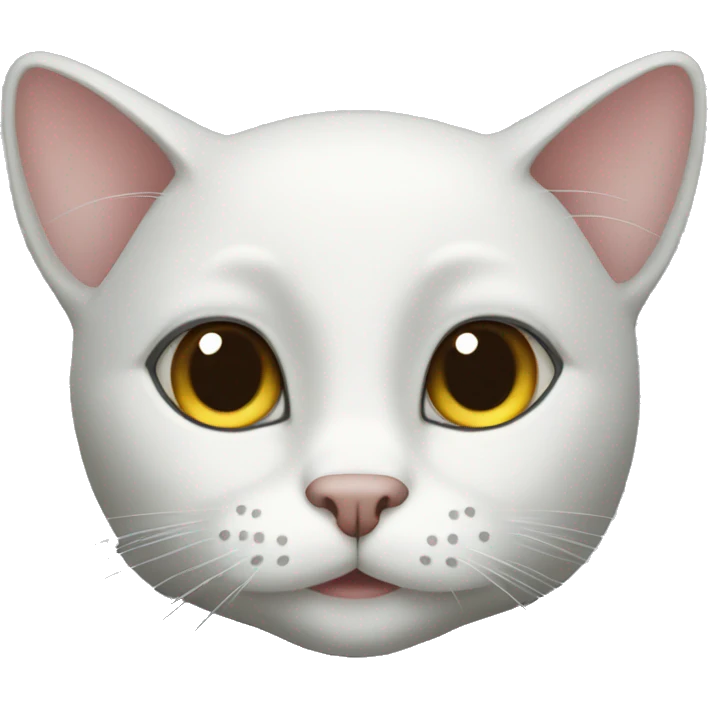 Black cat with white chin emoji