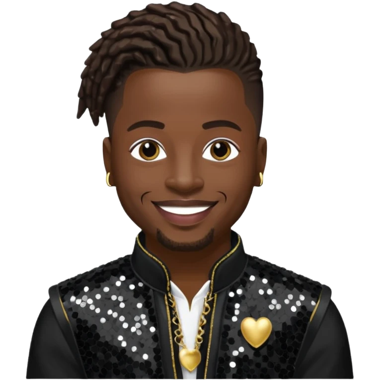 Dalvin Mr. Dalvin DeGrate from Jodeci/K-Ci & JoJo with dark brown, black sequin outfit emoji