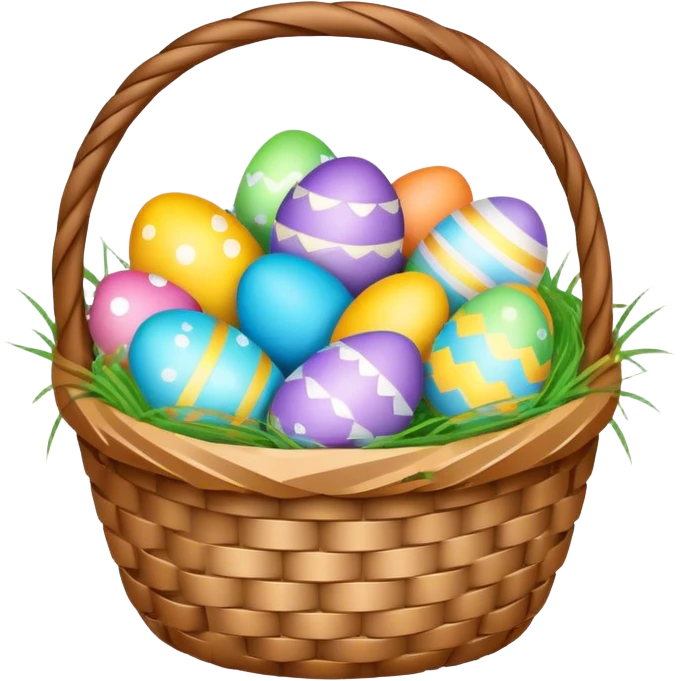 easter eggs in a basket emoji