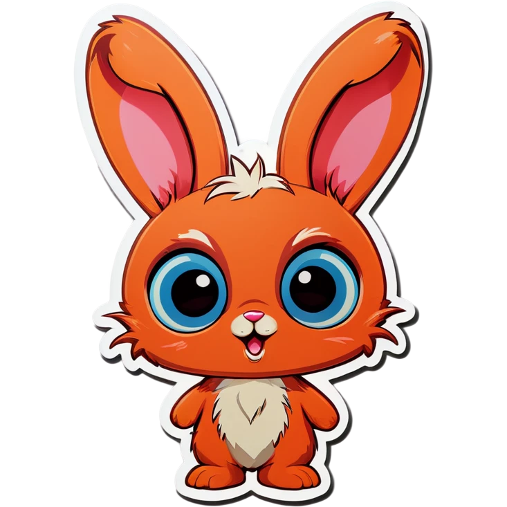 Bunny with big eyes emoji