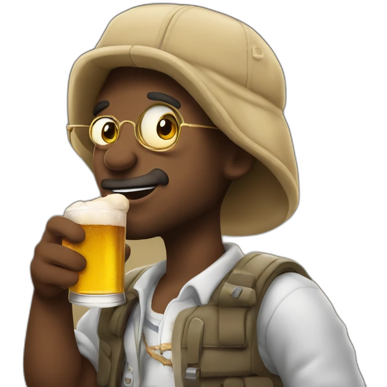 Pop smoke avec une bière emoji