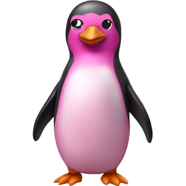 Pink penguin emoji