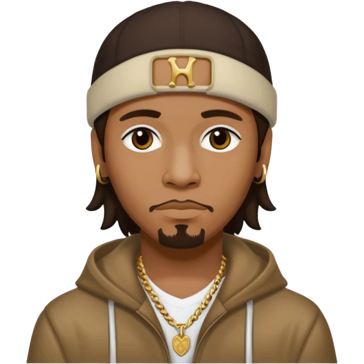 Wish Bone of bone thugs-n-harmony with dark brown hair emoji