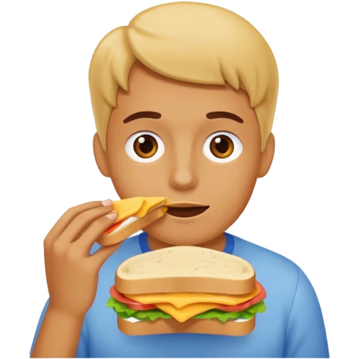 Create a person having lunch. emoji