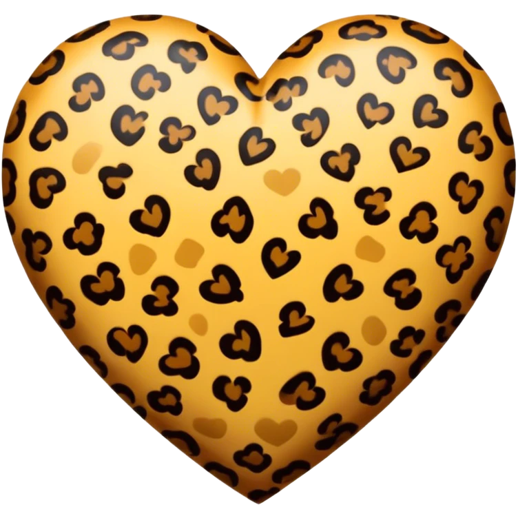 Leopard print heart emoji