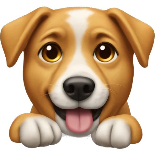 Dog with frito feet emoji