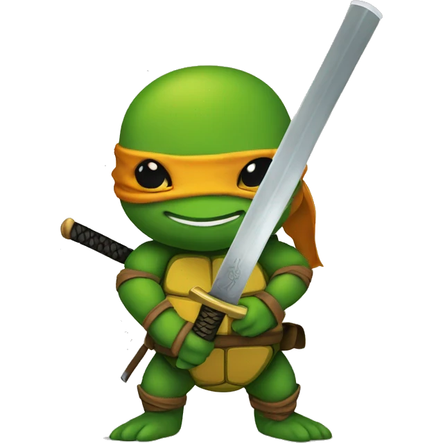 Ninja turtle with katana like kill bill emoji