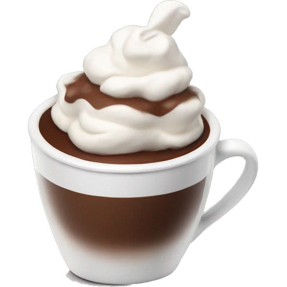 Hot chocolate with whipped cream emoji