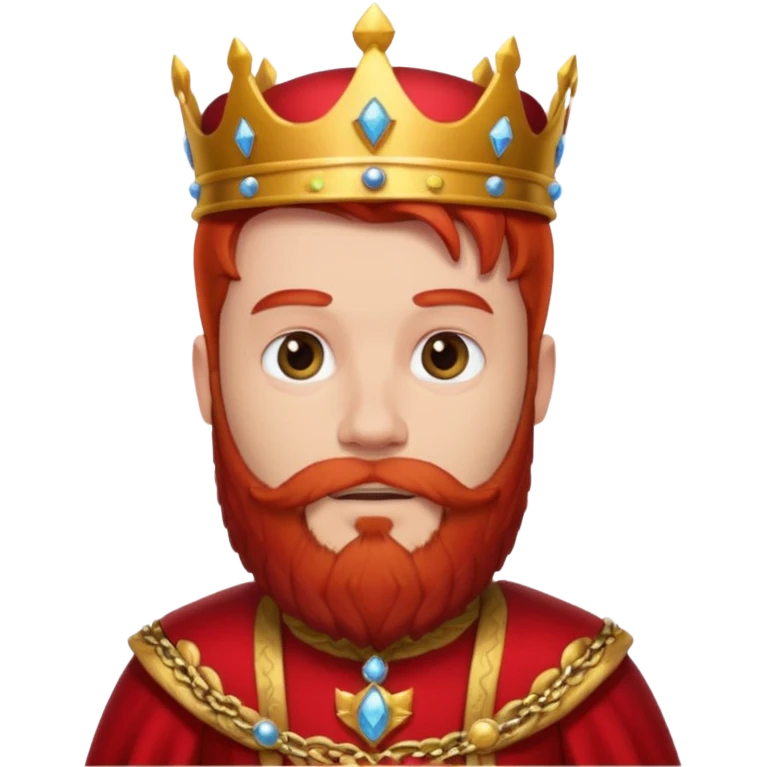 bearded  king  red outfit red hair emoji