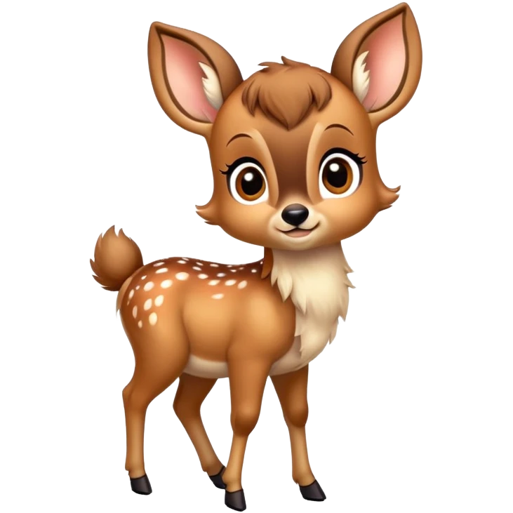standing cute bambi emoji