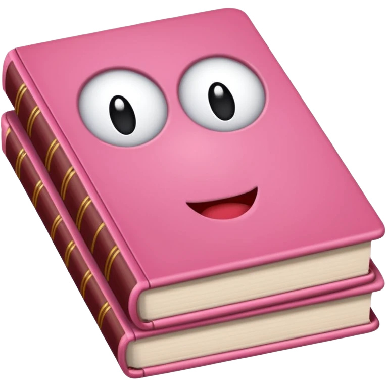Pila de libros rosa pálido emoji