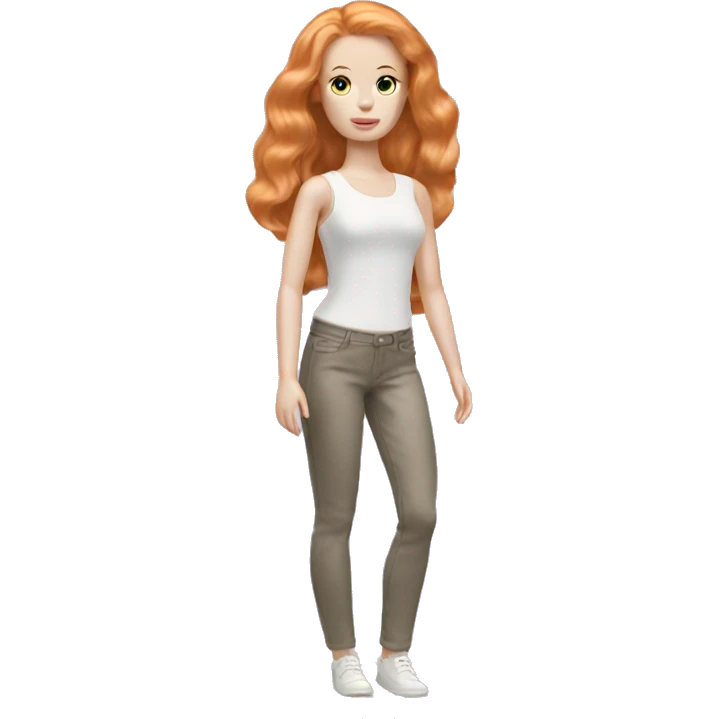 Pale Barbie ginger emoji
