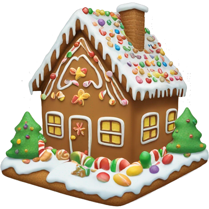 Gingerbread house emoji