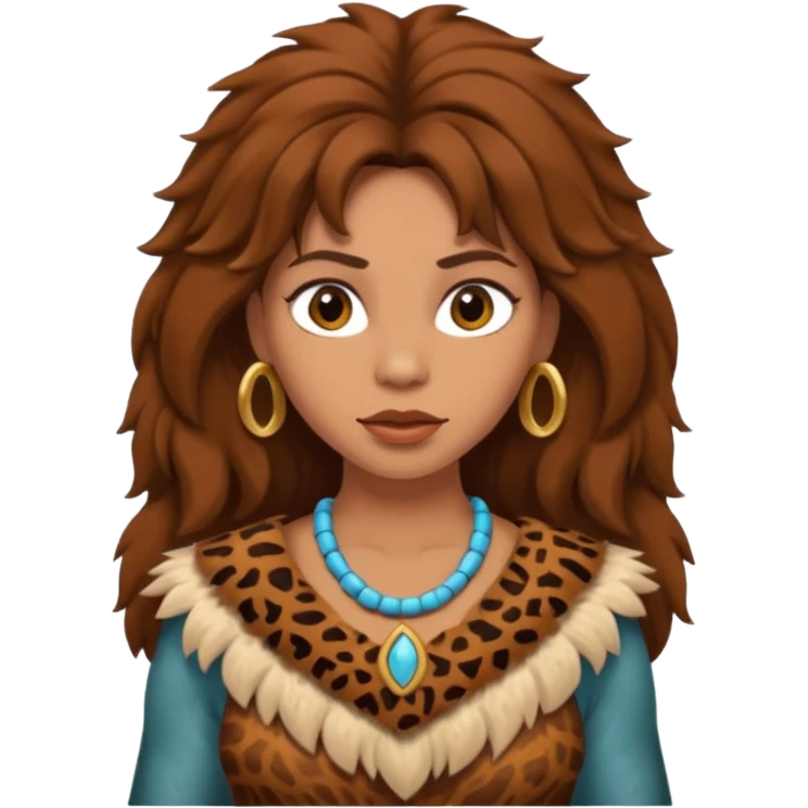 a CAVEWOMAN WITH BROWN HAIR emoji