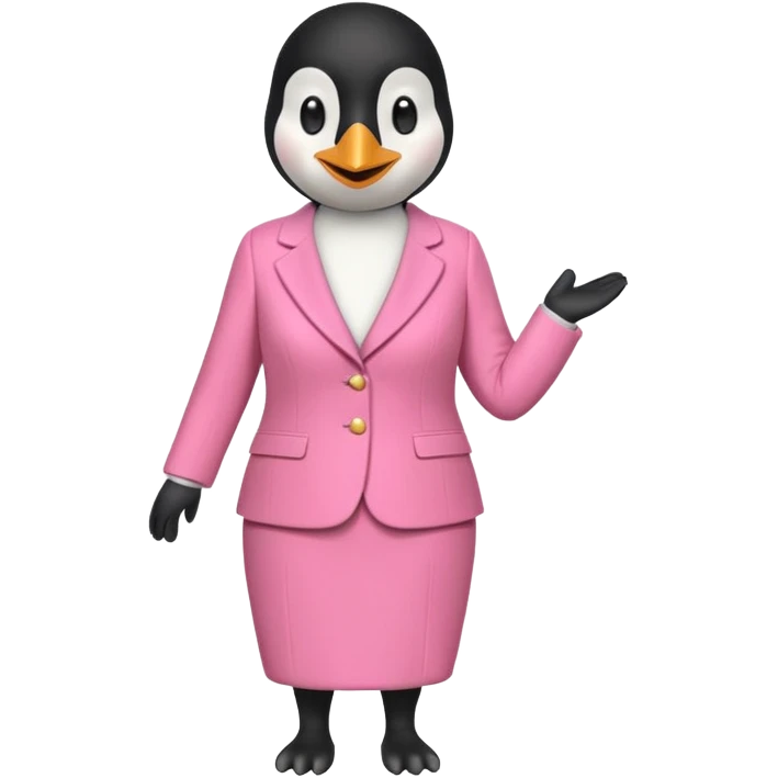 pingu mother wearing the pink chanel suit the Jackie kenddy wore emoji