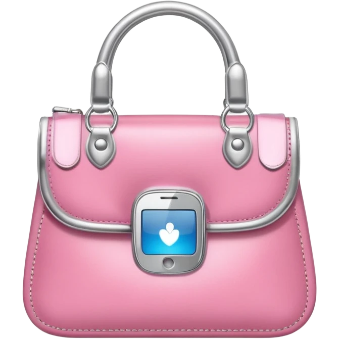 CARTERA rosita  con plata celular  emoji