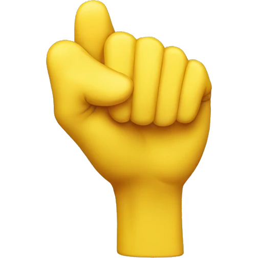 Pointing finger yellow emoji