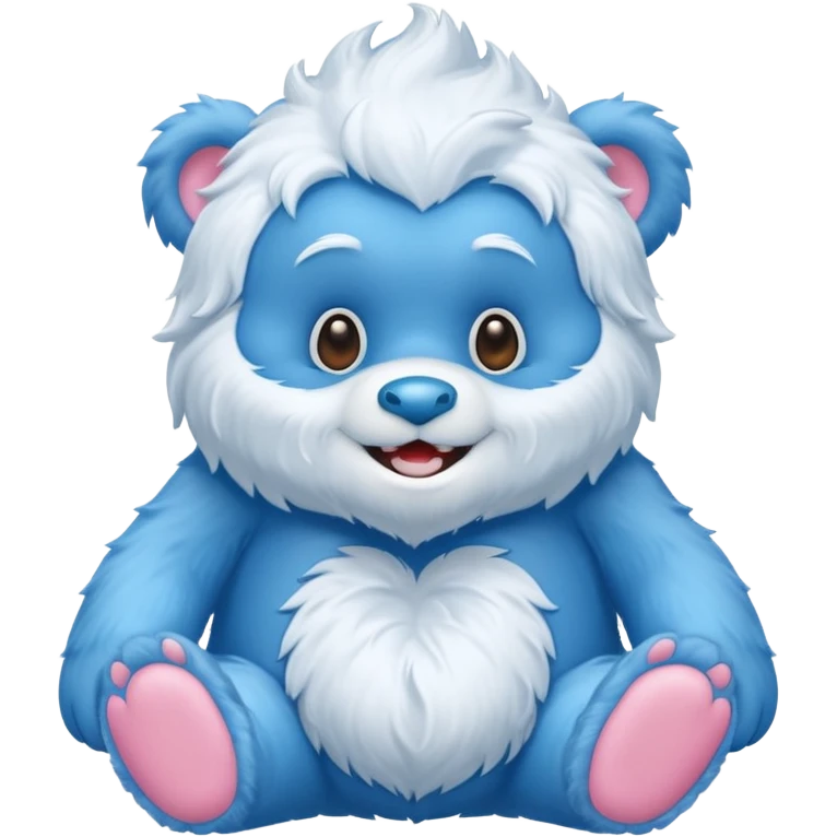 blue care bear yeti emoji