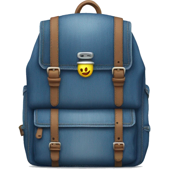 Denim backpack emoji