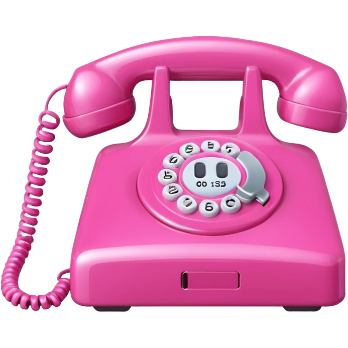 pink phone call \caller id bubble emoji