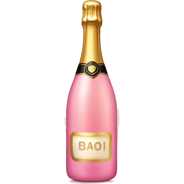 One pink bottle of champagne emoji