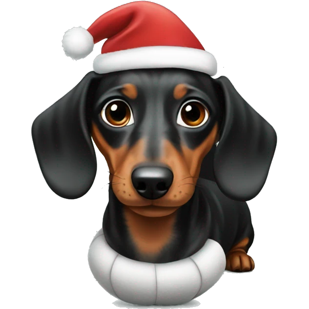 Christmas ball dachshund emoji