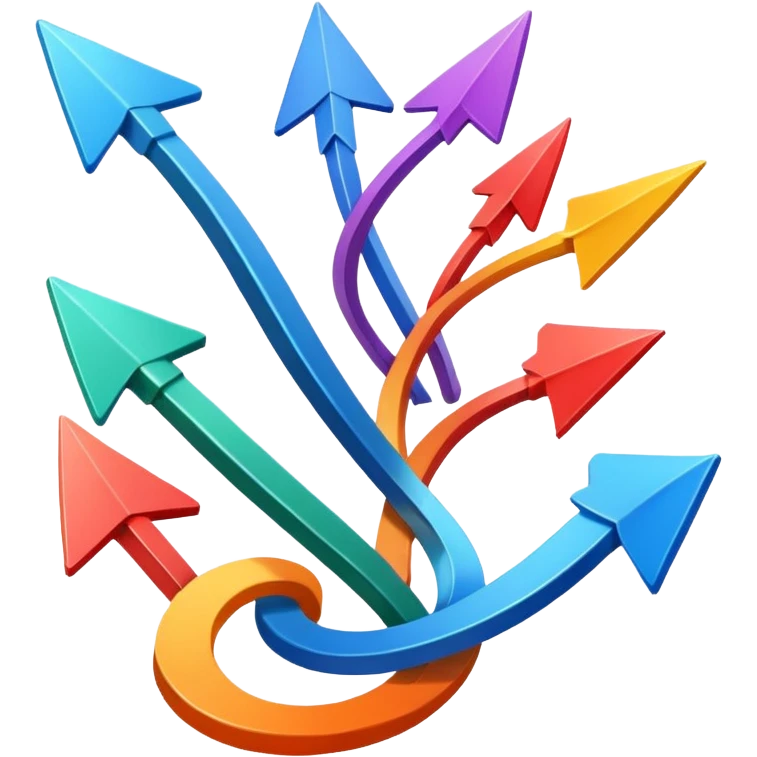 mach mir etwas das darstellt das man sein ganzes leben umkrempelt mit pfeilen emoji