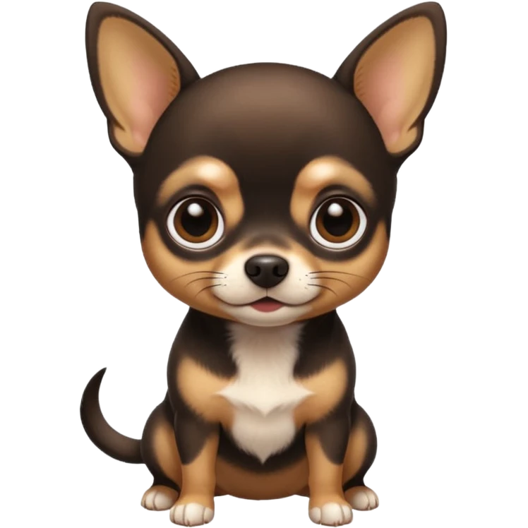 Chihuahua noir marron emoji