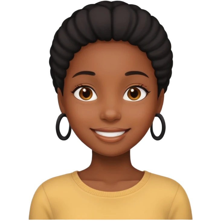 black girl, smiling emoji