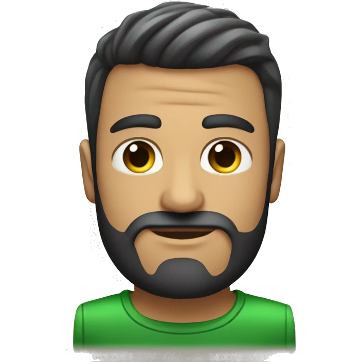 HOMBRE CABELLO CORTO OJOS VERDES BARBA CANDADO emoji