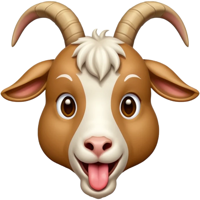 GOAT sticking tongue out emoji