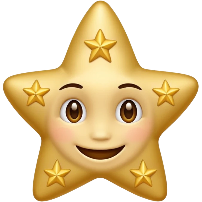 smiling face with smiling eyes and four stars emoji