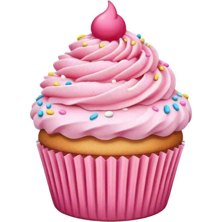 Cupcake with pink icing emoji