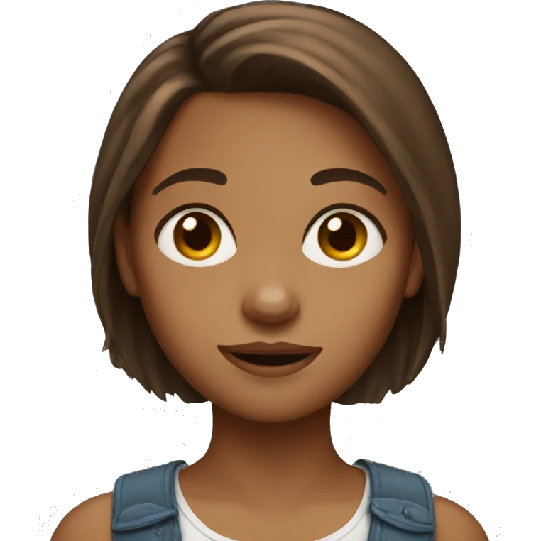 brown hair girl emoji