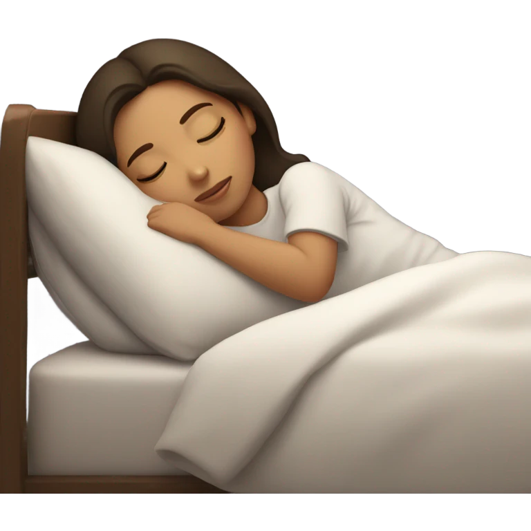 Brunette girl sleeping emoji