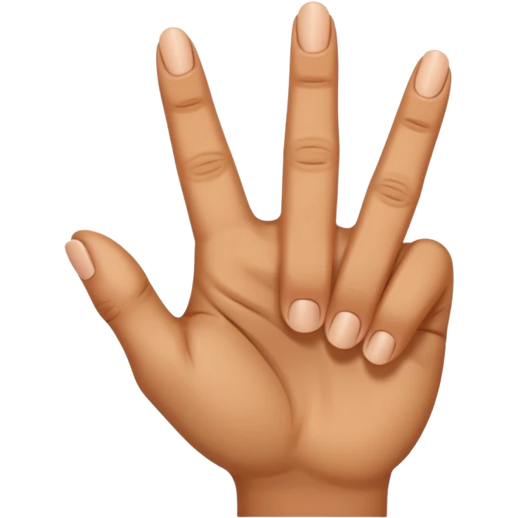 Now bend the middle finger only emoji